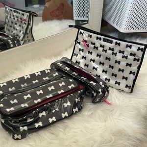 3 Piece Used Kate Spade Makeup, Brush, and Cosmetic Bag